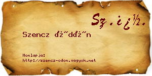 Szencz Ödön névjegykártya